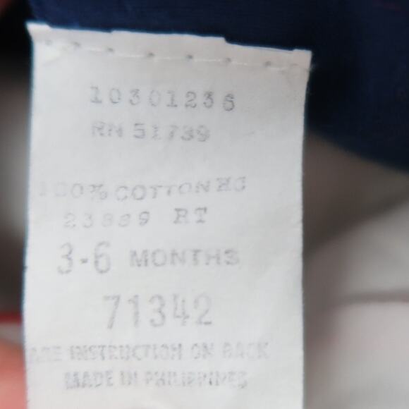 Vintage 80s Baby Boy Blue Velvet Romper and Shirt Two Piece Set 3-6 Months - Picture 3 of 4